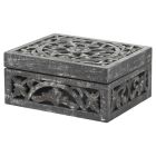 HILL- LUSTRO CARVED ANTIQUE METALLIC WOODEN BOX