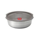 BB STEEL FOOD BOWL SMALL GREY RED