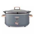 RK CAVALETTO 6.5L SLOW COOKER GREY AND GOLD ROSE