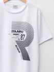 LC WAIKIKI Crew Neck Printed Short Sleeve Boy T-Shirt-Optical White