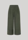 PEPE JEANS  OPENWORK PALAZZO TROUSERS-OLIVE