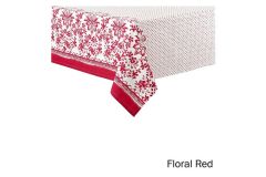 LADELLE FLORAL RED 1.5M*2.25M TABLECLOTH