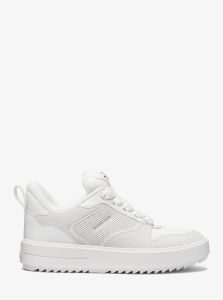 MICHAEL MICHAEL KORS Rumi Leather Platform Sneaker-WHITE
