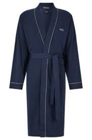 BOSS  Piped Cotton Robe