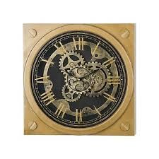 HILL SQUARE GOLD MOVING MECHANISM CLOCK 