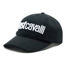 CAVALLI BASEBALL CAP LOGO EMBROIDERY 3D UP COTTON TWILL+LOGO BLACK