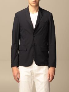 EMPORIO ARMANI  single-breasted jacket- Black