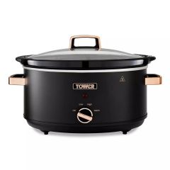RK CAVALETTO 6.5L SLOW COOKER BLACK AND GOLD ROSE