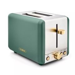 RK CAVALETTO 2 SLICE TOASTER S/SI JADE AND CHAMPAGNE ACCENTS