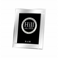 HILL ANTIQUE SILVER BEVELLED MIRRORED PHOTO FRAME 8*10 