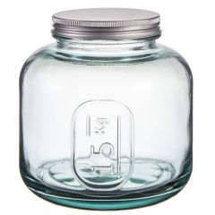 LADELLE ECO RECYCLED RUSTICO 1500ML CLEAR STORAGE JAR