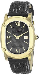 EAN 7630030500572 - Women's Versace 'Couture' Oval Leather Strap Watch, 24mm x 41mm Black/ Gold oval