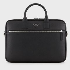 Emporio Armani Regenerated-Leather Briefcase-Y4P119 Y138E